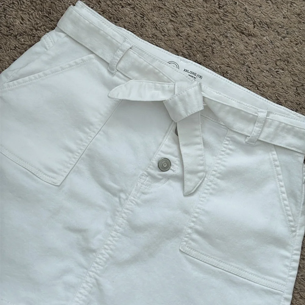 Wonder Nation Girl Junior White Stretchy Mini Skirt Size XXL (18)